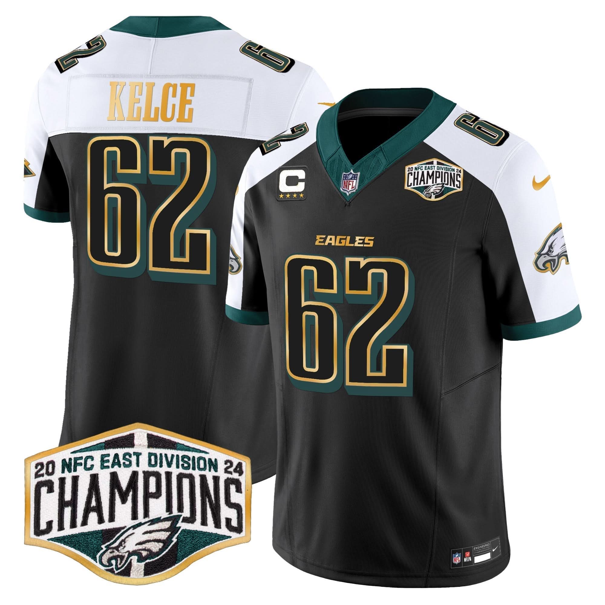 PHI 2024 NFC East Division Champions Gold Trim Vapor Limited Jersey