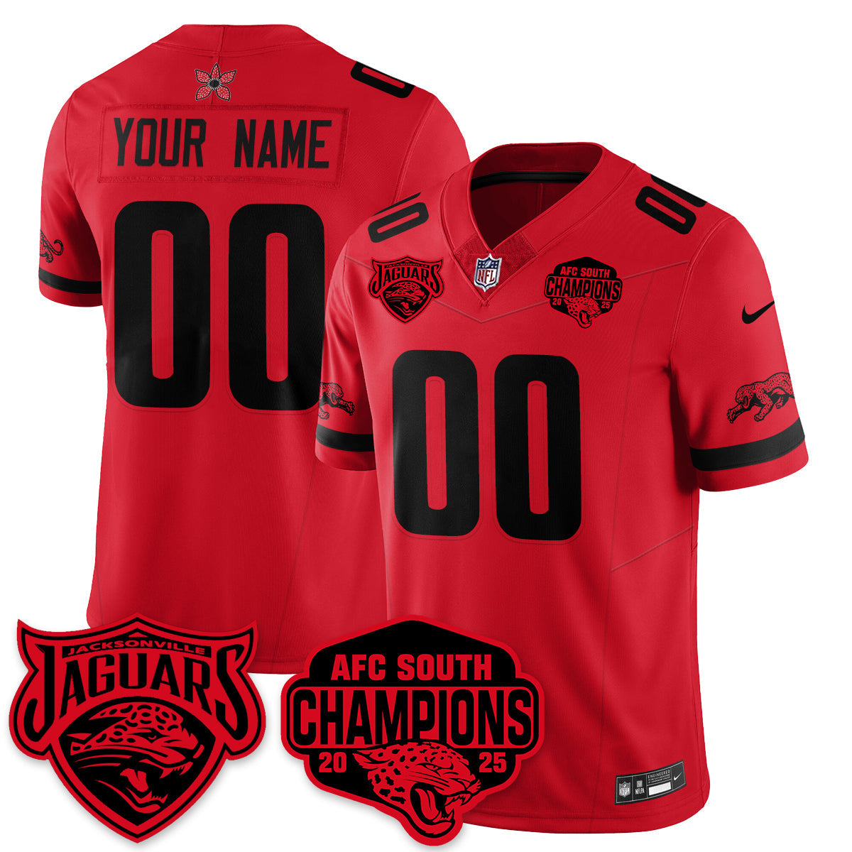 JAX Stranger Things AFC South Division Champions Vapor Limited Throwback Jersey