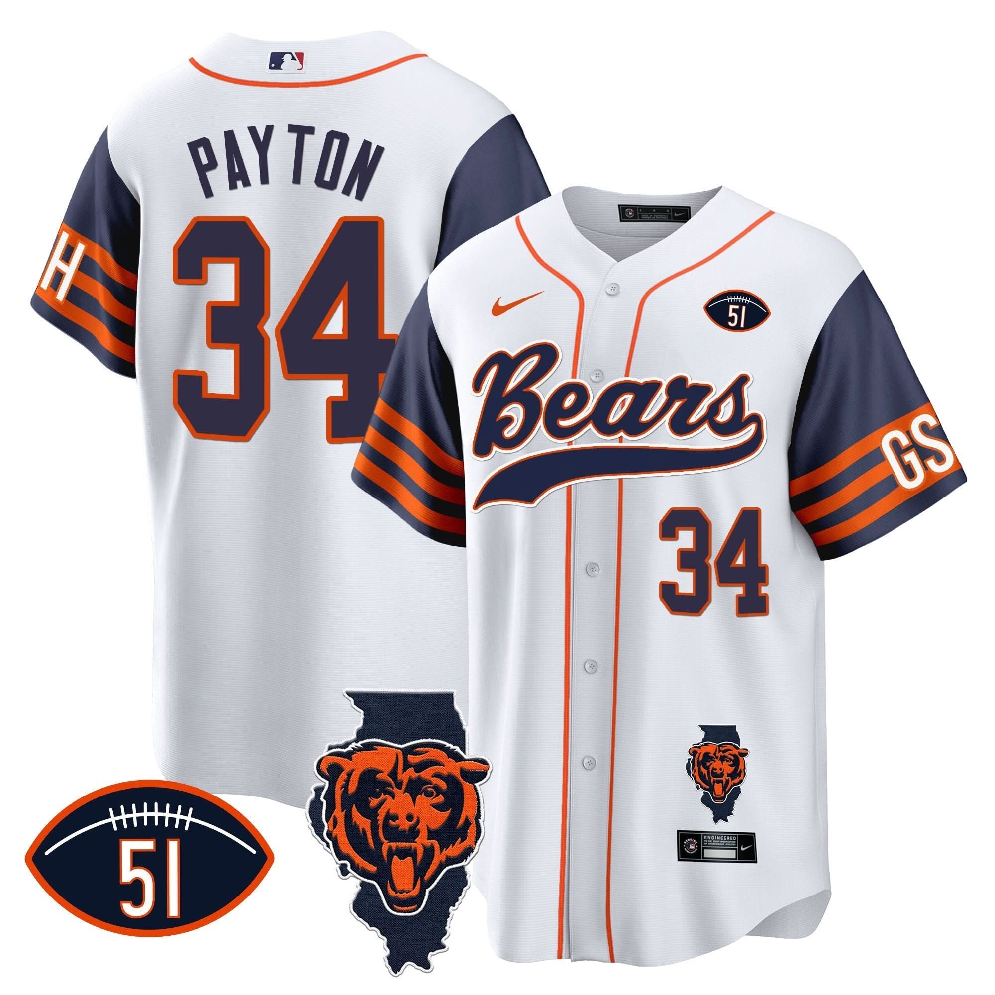CHI Illinois Patch Baseball Jersey