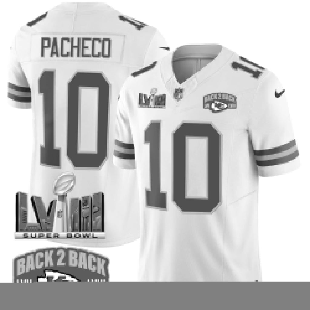 KC Super Bowl LVIII & Back 2 Back Patch Vapor Jersey