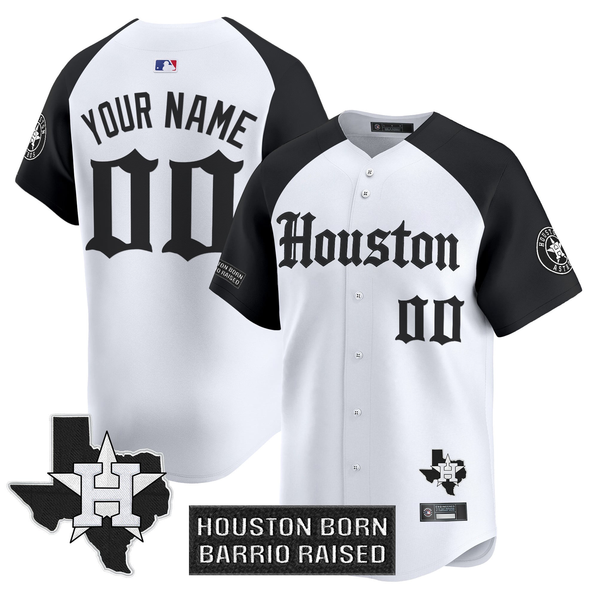 Houston Astros 'Gothic Edition' Vapor Premier Limited Custom Jersey V2 - All Stitched