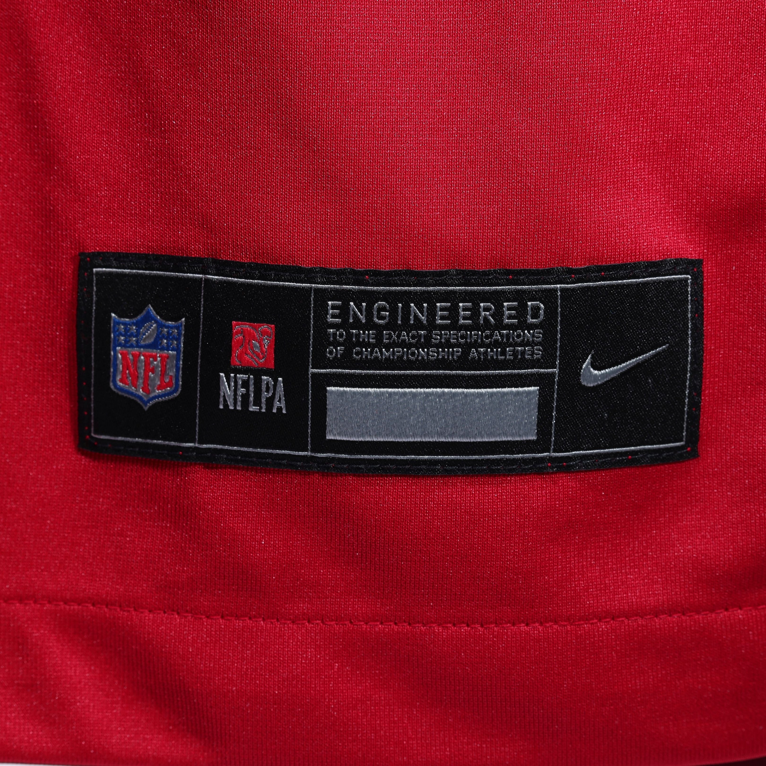 Men's San Francisco 49Ers Fred Warner Nike Scarlet 80Th Anniversary Game Jersey