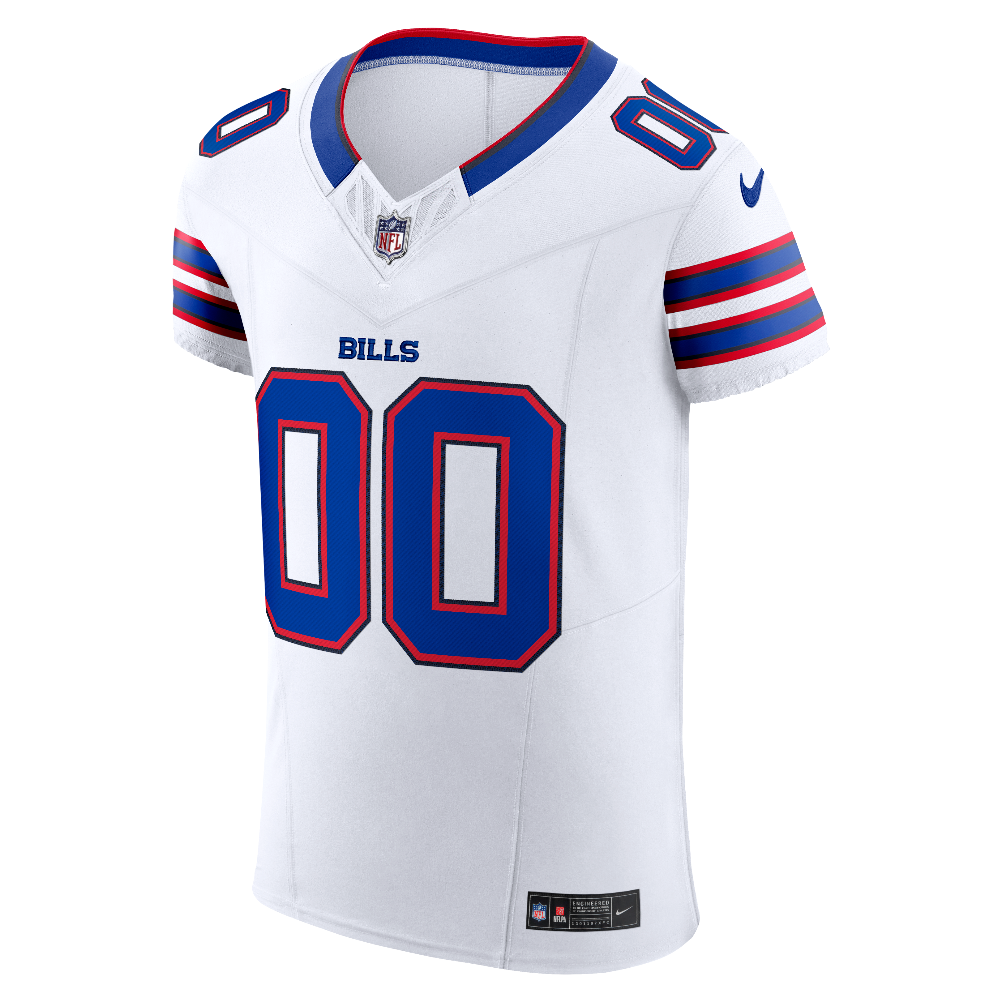 Men's Buffalo Bills Nike White Vapor Fuse Elite Custom Jersey