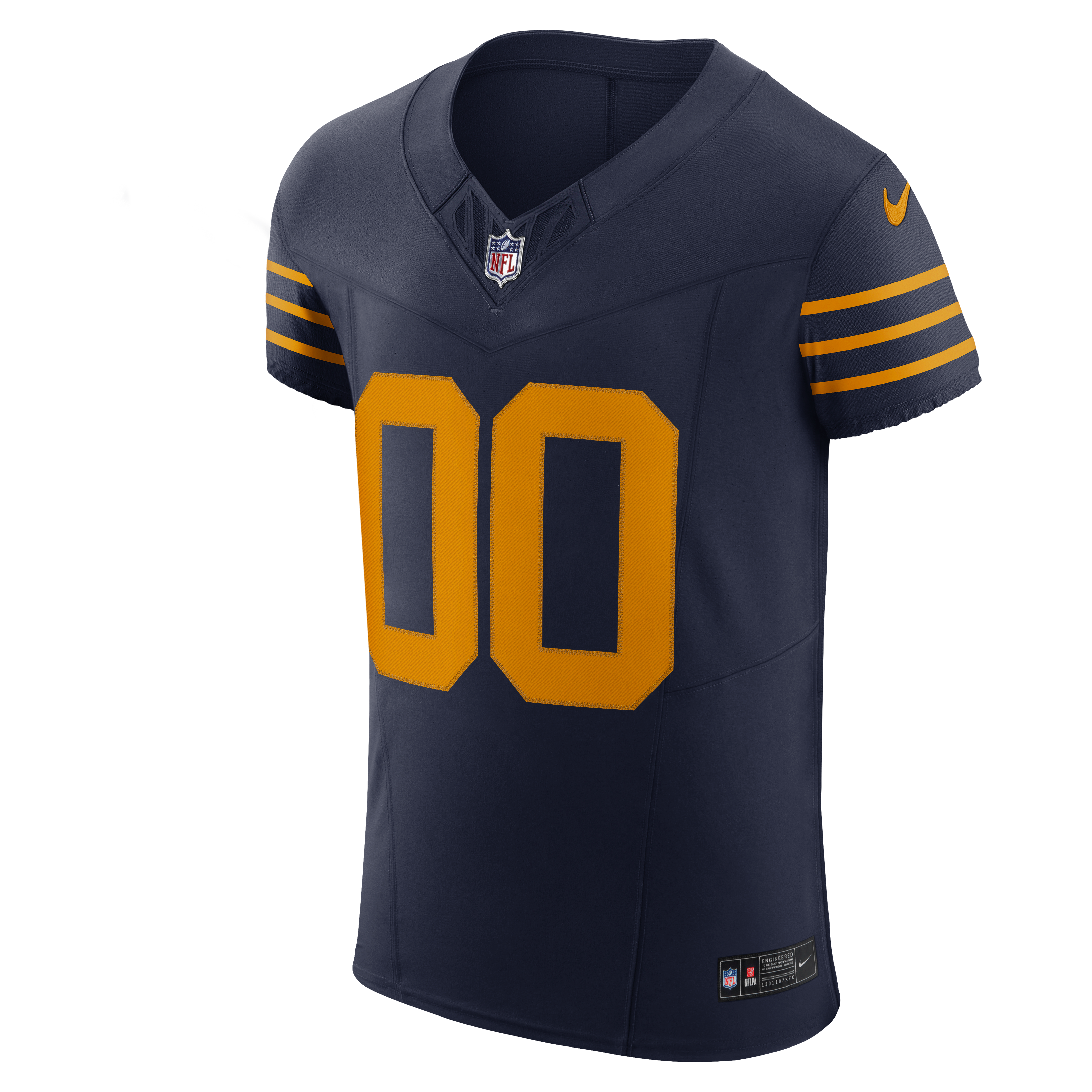 Men's Green Bay Packers Nike Navy Alternate Vapor Fuse Elite Custom Jersey