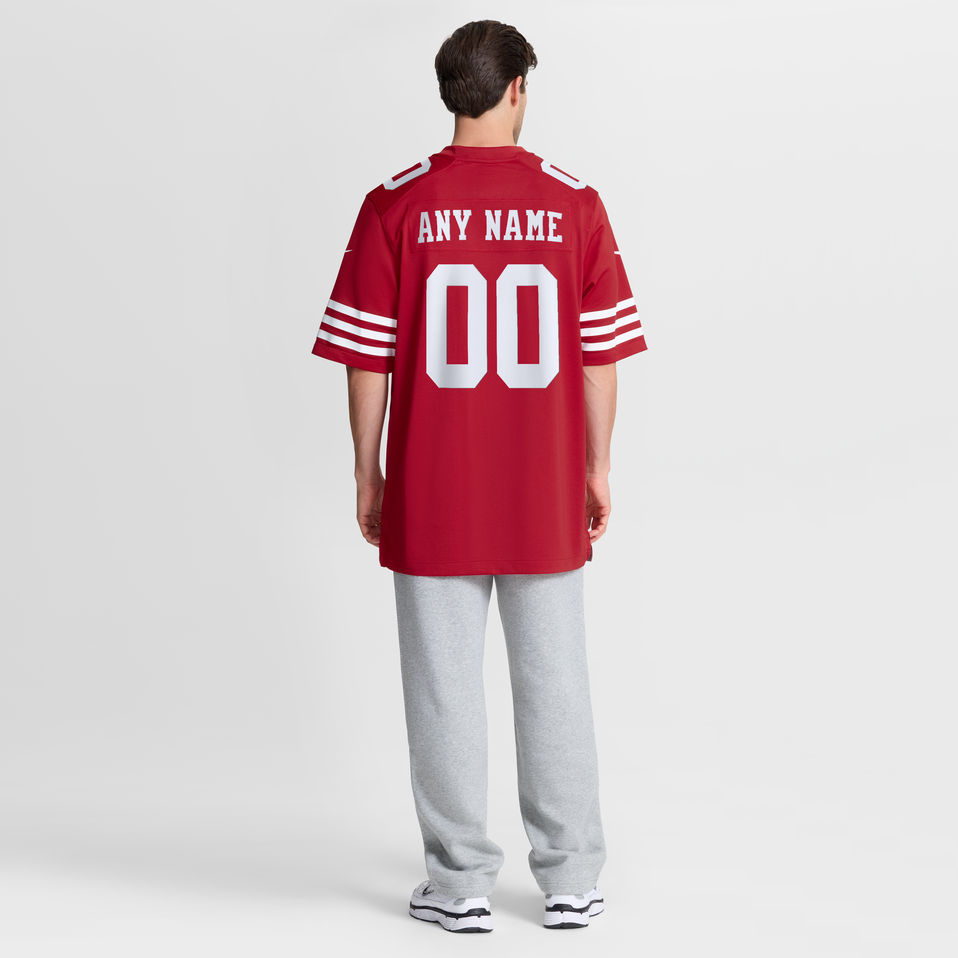 Men's San Francisco 49Ers Nike Scarlet 80Th Anniversary Custom Game Jersey
