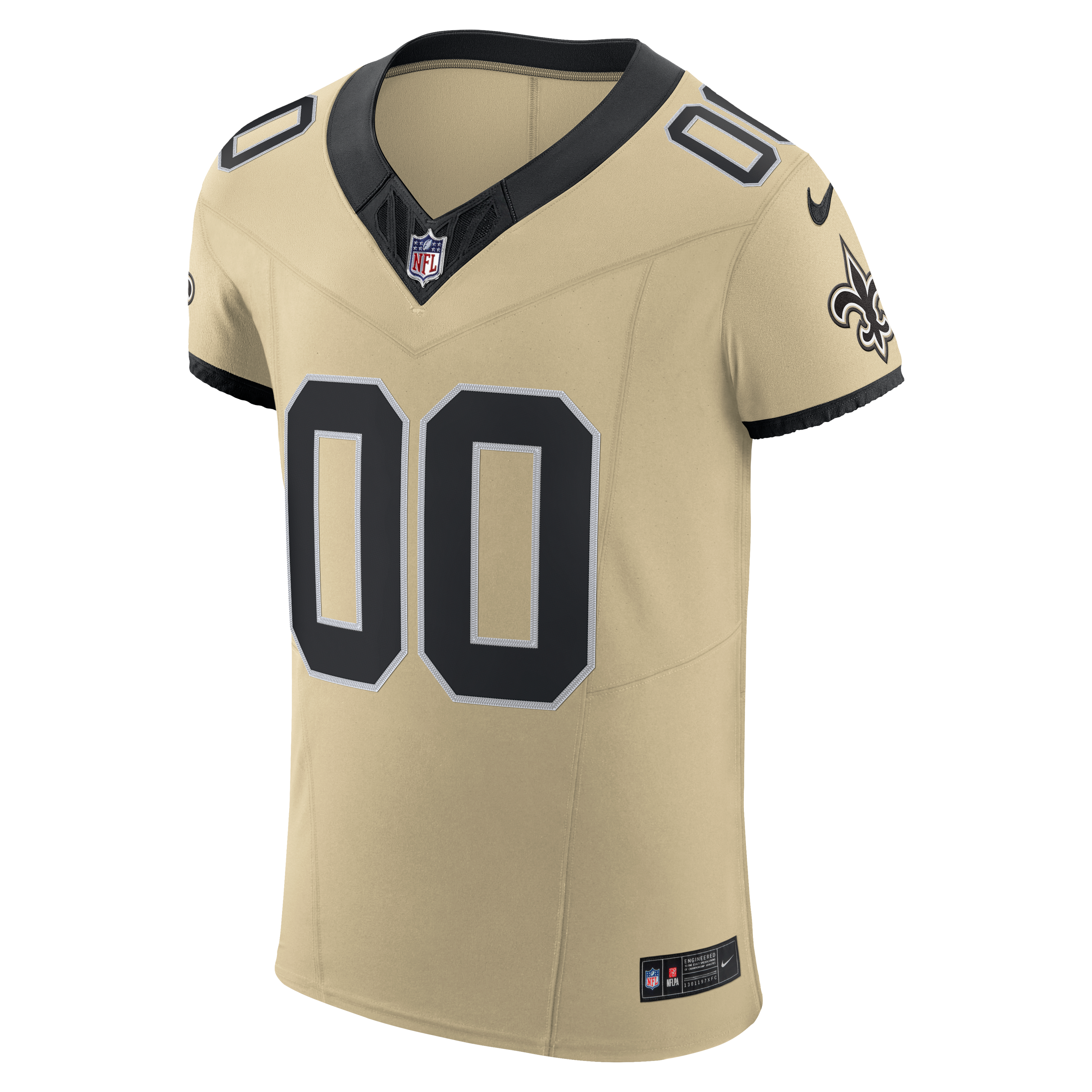 Men's New Orleans Saints Nike Gold Alternate Vapor Fuse Elite Custom Jersey